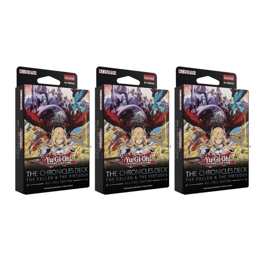 Yu-Gi-Oh TCG The Chronicles Deck The Fallen & The Virtuous All-Foil Edition 3-Deck Set