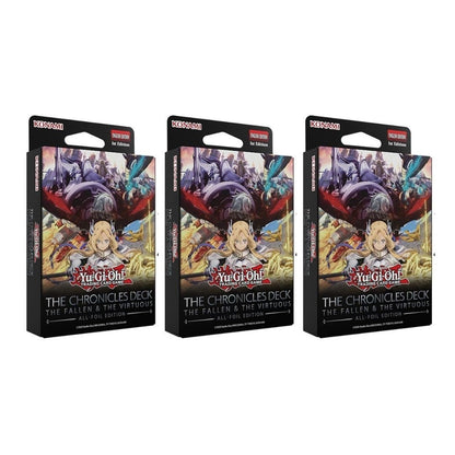 Yu-Gi-Oh TCG The Chronicles Deck The Fallen & The Virtuous All-Foil Edition 3-Deck Set