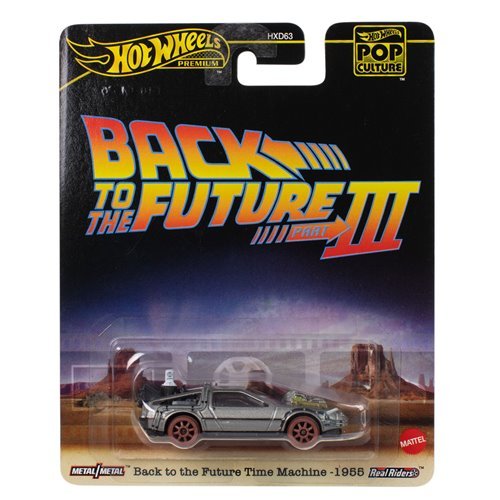Hot Wheels Premium Pop Culture Back to Future Time Machine - 1955 - Collectible Toy Car Vehicle