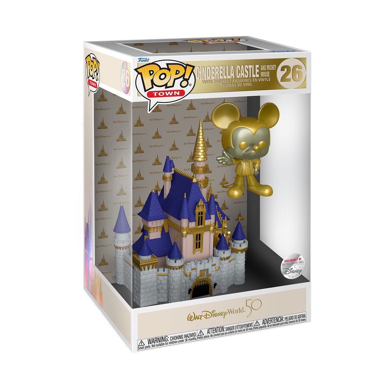 Funko Pop! Town: Cinderella Castle and Mickey Mouse Gold #26 Disney Exclusive