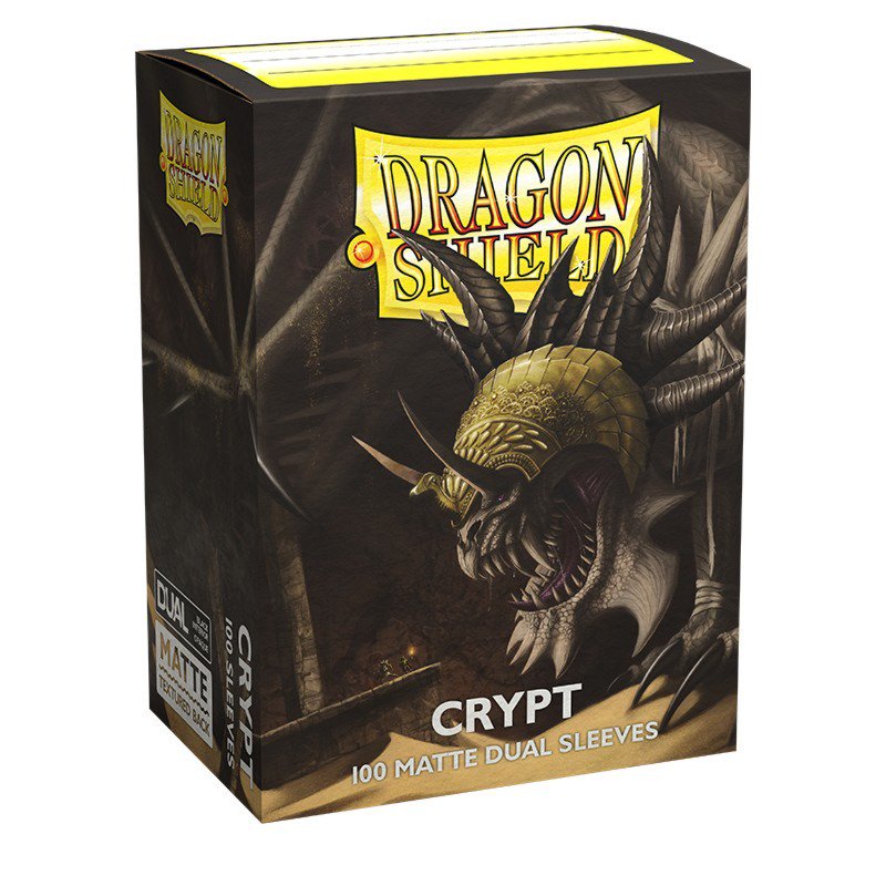 Dragon Shield Dual Matte Sleeves Crypt 100CT Standard Size Card Sleeves, Textured Matte Back, Black Interior, Fully Opaque, 100 Protective Sleeves for MTG, Pokémon, Lorcana & Flesh and Blood (PRE-ORDER)