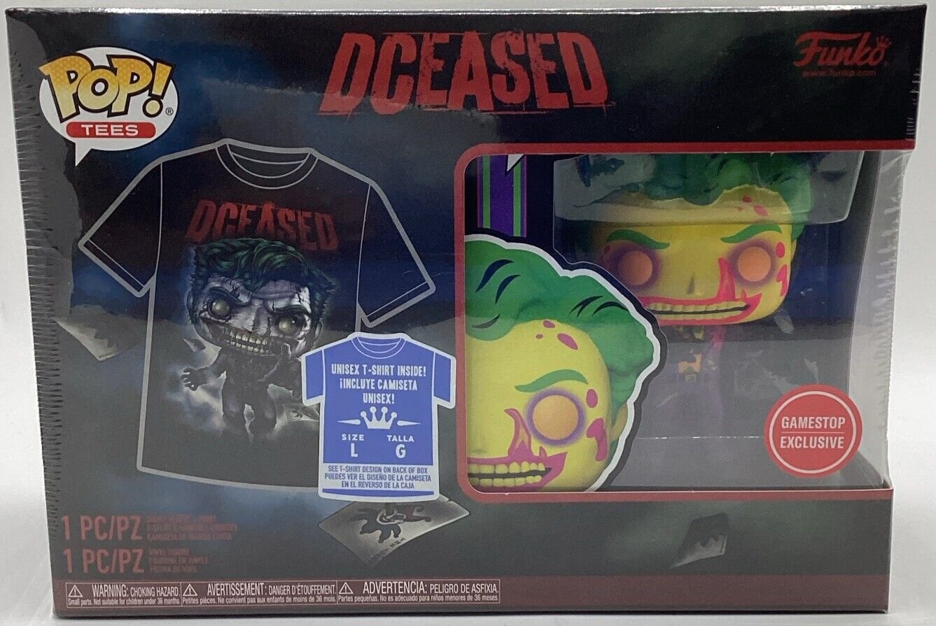 Funko POP!  Tees Dceased The Joker - Large - T-Shirt & Vinyl- GameStop Exclusive