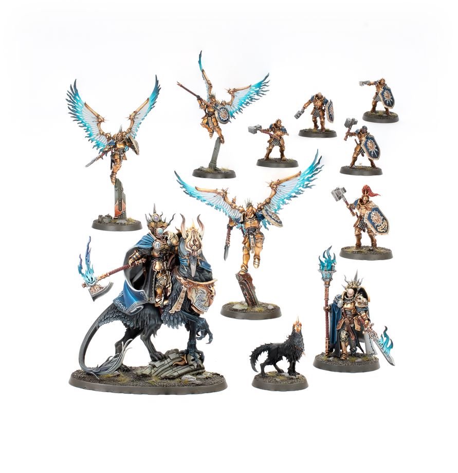 Warhammer Age of Sigmar: Ultimate Starter Set – Spearhead Starter Box with Stormcast Eternals & Skaven, 37 Push-Fit Miniatures, Gaming Mat, Dice & Rulebooks (PRE-ORDER)
