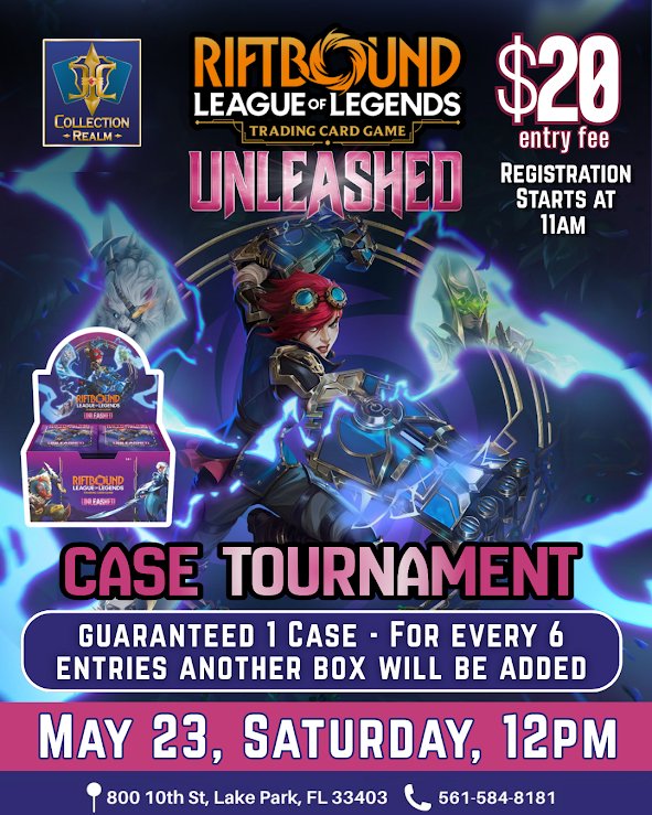 Riftbound LoL TCG Unleashed Case Tournament – May 23 (Sat) 12PM