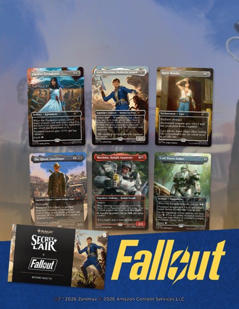 Magic: The Gathering Secret Lair Fallout: Beyond Vault 33 TCG Cards – Limited Edition Collector Set, Exclusive Fallout-Themed MTG Cards for Players & Fans