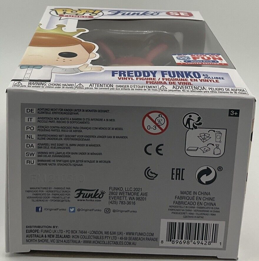 Funko Pop! SE Freddy Funko As Jollibee 2021 Box Of Fun 3000 Pcs