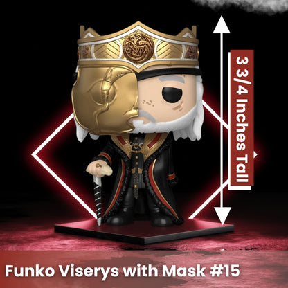 Viserys Targaryen with Mask Funko Pop! Game of Thrones House of the Dragon Day of the Dragon - Vinyl Figure #15  with Display Box Protector Case