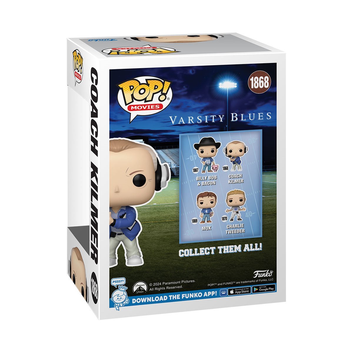 Coach Kilmer Funko Pop! Movies Varsity Blues - Approx. 3 3/4" Collectible Vinyl Figure #1868 with Display Box Protector Case