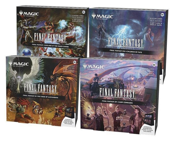FINAL FANTASY - Scene Box Case | Magic: The Gathering TCG Crossover | Includes 4 Scene Boxes with Foil Cards, Art Cards, Play Boosters & Display Easels - Estimated Arrival: Dec. 2025 (PRE-SALE)