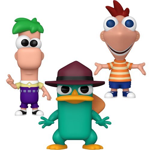 Phineas and Ferb Funko Pop! Set of 3 (Agent P #1627, Phineas #1629, and Ferb #1628) Collectible Vinyl Figures - Estimated Arrival: Sept. 2025 (PRE-SALE)
