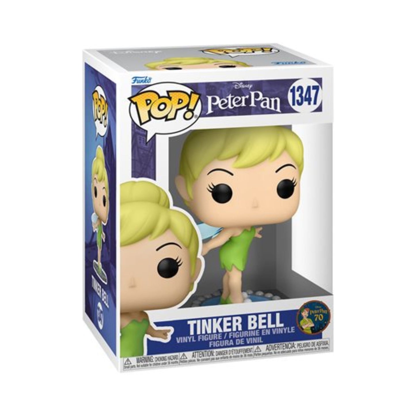 Tinker Bell on Mirror Funko Pop! Disney Peter Pan 70th Anniversary - Collectible Vinyl Figure #1347 with Display Box Protector Case