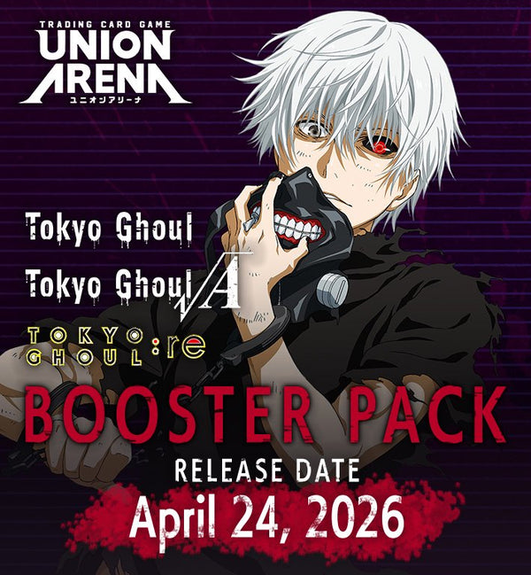 Bandai Union Arena Tokyo Ghoul Booster Box – TCG Collectible Cards Featuring Kaneki, Touka, Arima, Juzo & Rare Silver Foil SR Cards (PRE-ORDER APRIL)