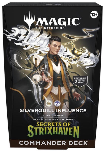 MTG Silverquill Influence Commander Deck – Secrets of Strixhaven SOS 100-Card Ready-to-Play Magic: The Gathering Deck with Foil Legendary Creatures & New Cards (PRE-ORDER APRIL)