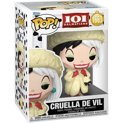 Cruella De Vil #1663 Funko Pop! 101 Dalmatians - Approx. 4 1/2" Collectible Vinyl Figure Bundled with Display Box Protector Case - Estimated Arrival: Dec. 2025 (PRE-SALE)