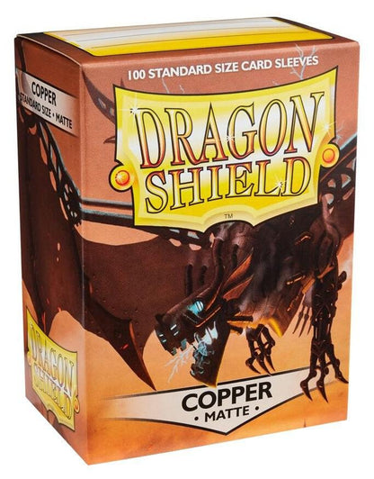 Dragon Shield durable matte card protector sleeves Copper color