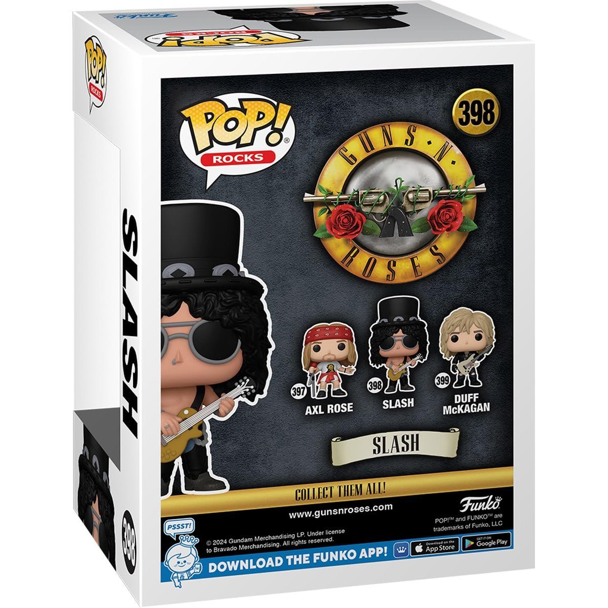 Slash Funko Pop! Rocks Guns N Roses – Iconic Rock Guitarist - Collectible Vinyl Figure #398 with Window Display Box