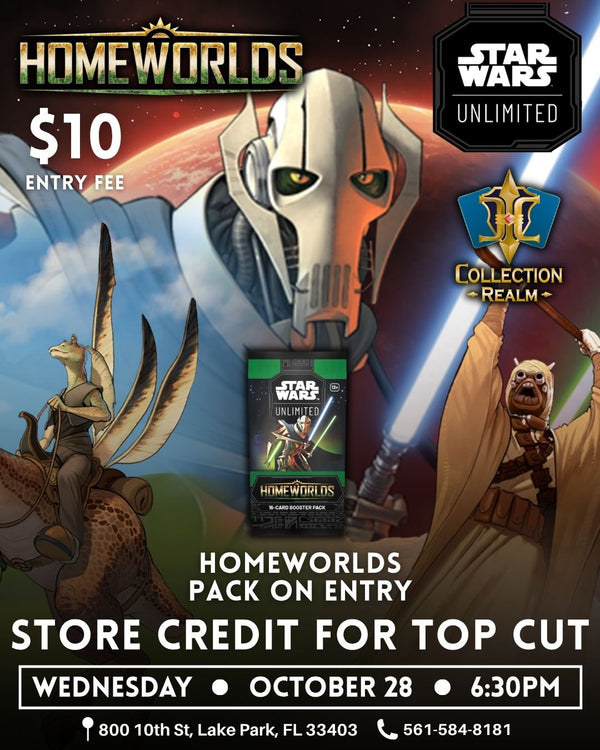 Star Wars: Unlimited – Homeworlds Tournament – October 28 2026 (Wednesday) 6:30 PM