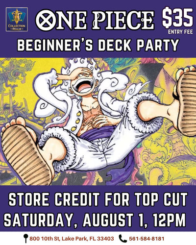 One Piece TCG Beginner's Deck Party – August 1, 2026 (Saturday 12:00 PM)
