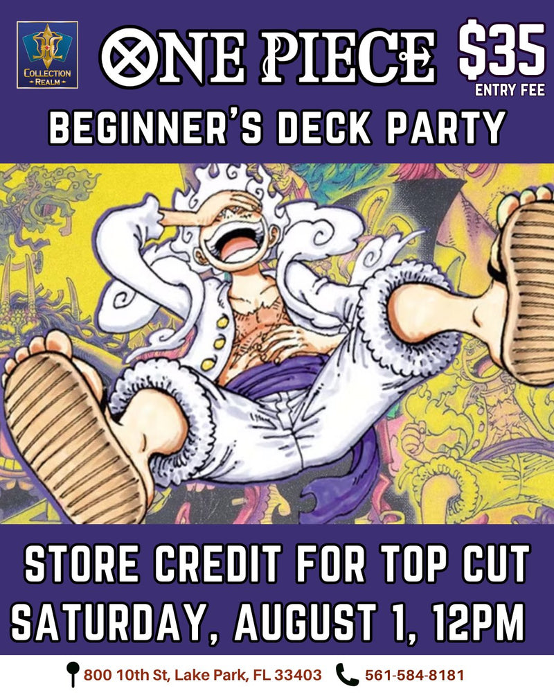 One Piece TCG Beginner's Deck Party – August 1, 2026 (Saturday 12:00 PM)
