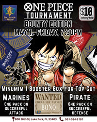 One Piece TCG Tournament Bounty Edition – May 1 (Fri) 7:30PM