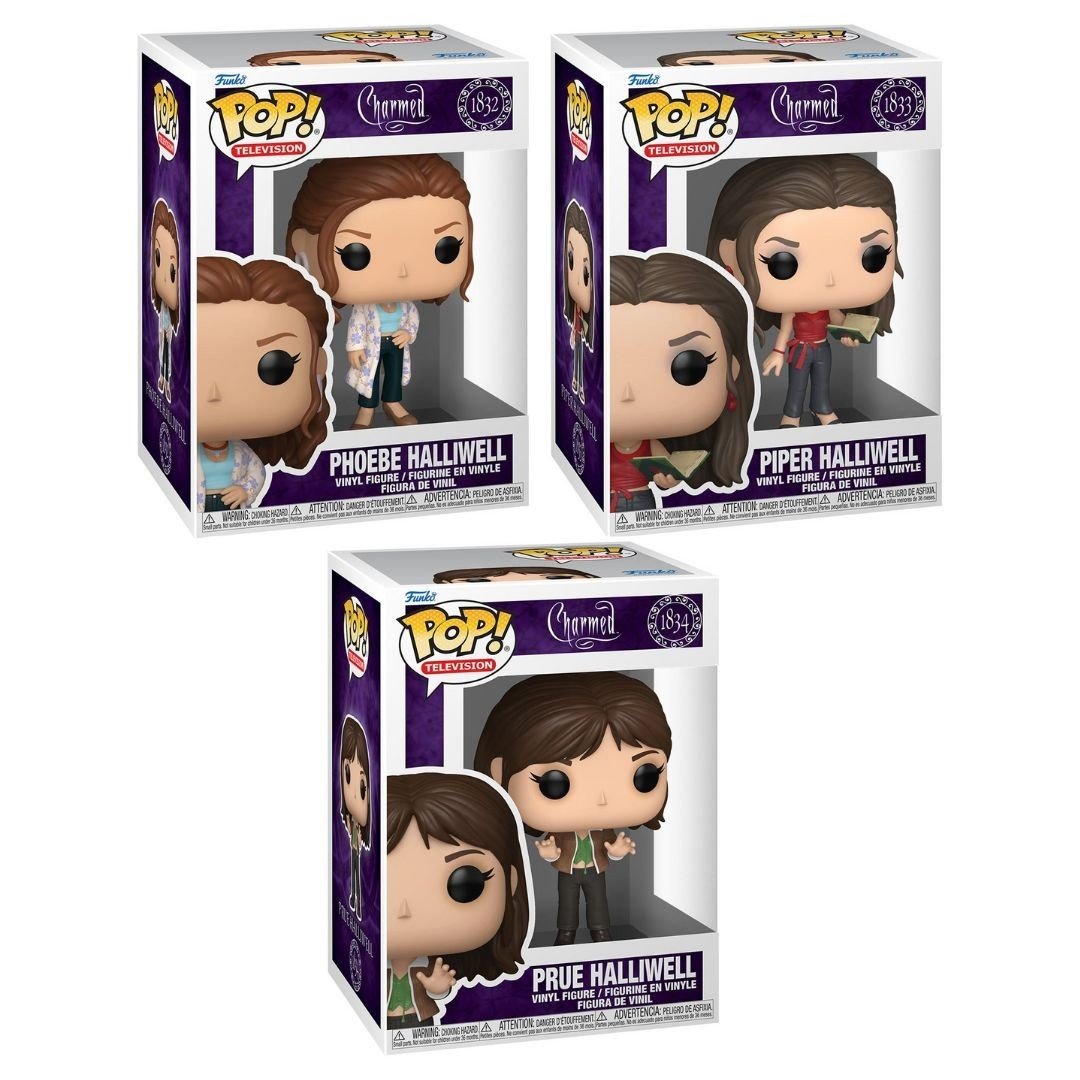 Charmed Wave 2 Funko Pop! Television - Set of 3 (Phoebe Halliwell #1832, Piper Halliwell #1833, and Prue Halliwell #1834) Collectible Vinyl Figures - Estimated Arrival: Jan. 2026 (PRE-SALE)