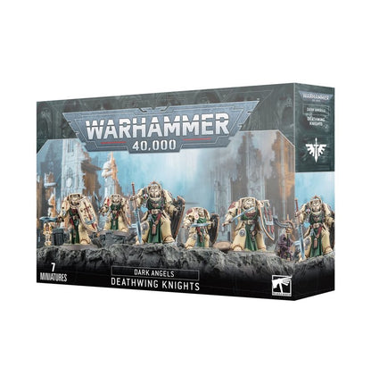 Warhammer 40,000 Dark Angels Deathwing Knights – Elite Dark Angels Terminator Squad Miniatures with Storm Shields, Power Swords & Heavy Maces | Warhammer 40k Citadel Model Kit