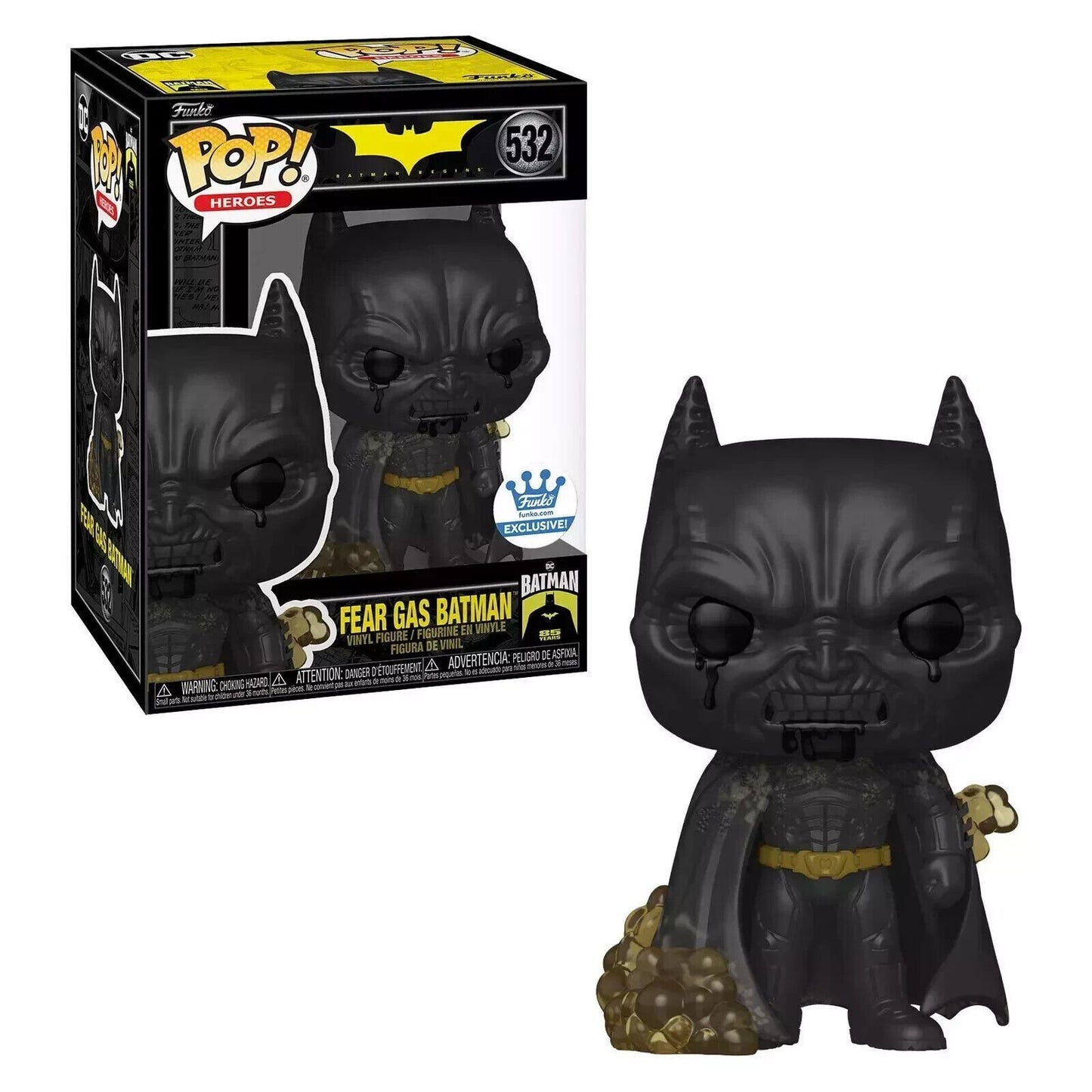 Fear Gas Batman Funko Pop! Heroes Batman Begins 85th - Approx. 4.25" Collectible Exclusive Vinyl Figure #532 with Display Box Protector Case (PRE-ORDER)