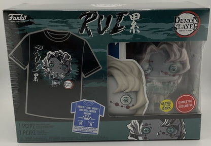 FUNKO POP TEES! DEMON SLAYER RUI 1307 GLOW IN THE DARK GAMESTOP EXCLUSIVE SIZE M