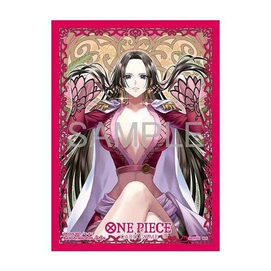 Bandai One Piece Card Game Sleeves Boa Hancock glossy trading card sleeves 70 count 2.6 x 3.6 inches.