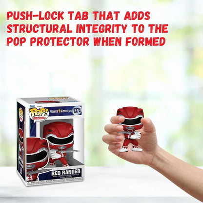 Red Ranger Funko Pop! Television Power Rangers - Vinyl Figure #1374 with Display Box Protector Case