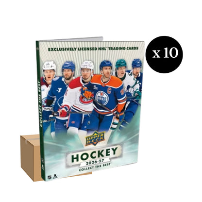 2026/27 Upper Deck Series 1 Hockey Starter Kit Case - 10 Starter Kits, Young Guns Rookie Cards, Exclusive Sophomore Sensations & Clear Cut Parallels, NHL Trading Card Collectible Box (PREORDER - Release Date October 21)