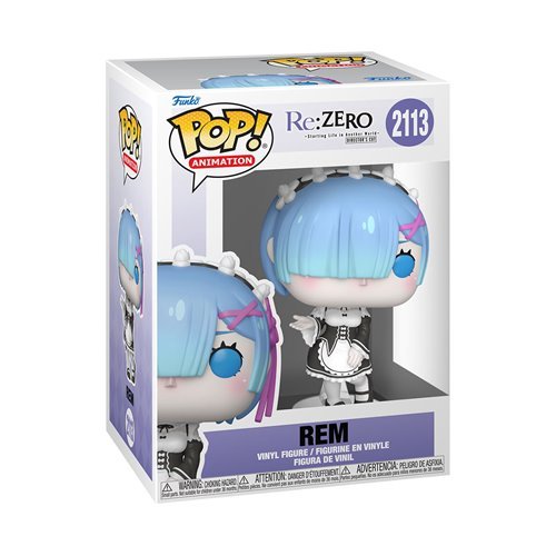 RE: Zero - Starting Life in Another World Funko Pop! Animation - Set of 4 (Ram #2114, Rem #2113, Emilia with Puck # 2112, and Subaru Natsuki #2111) and 1 1/2" (Puck) Collectible Vinyl Figures