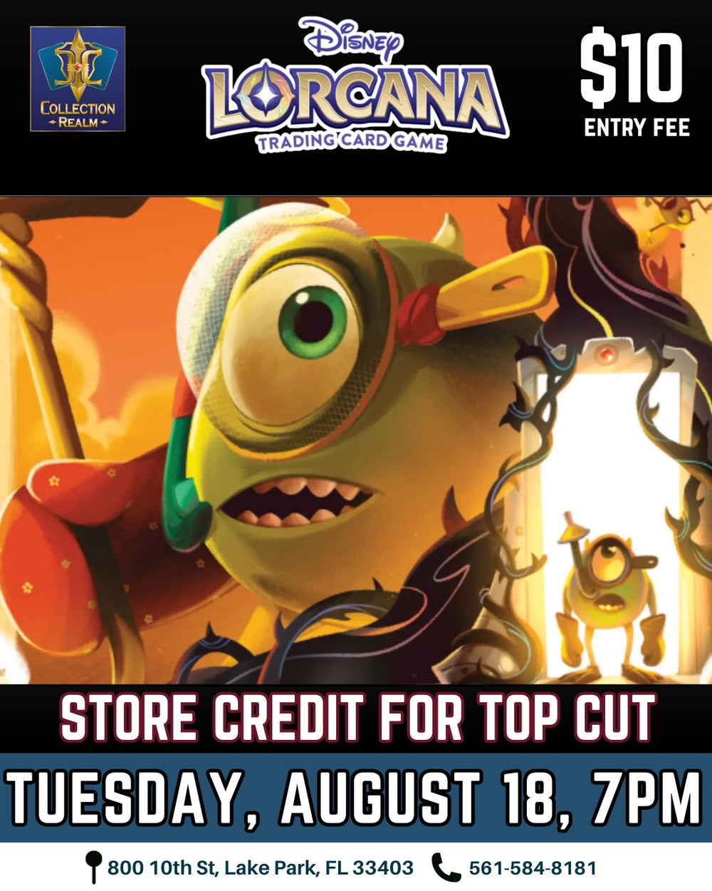 Disney Lorcana TCG Tournament – August 18, 2026 (Tuesday 7:00 PM)