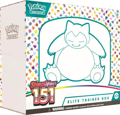 Pokémon TCG: Scarlet & Violet 151 Elite Trainer Box (ETB) – Includes 9 Booster Packs, Foil Snorlax Promo, Card Sleeves, Energy Cards & More – Pokémon Cards Box for Collectors & Card Games
