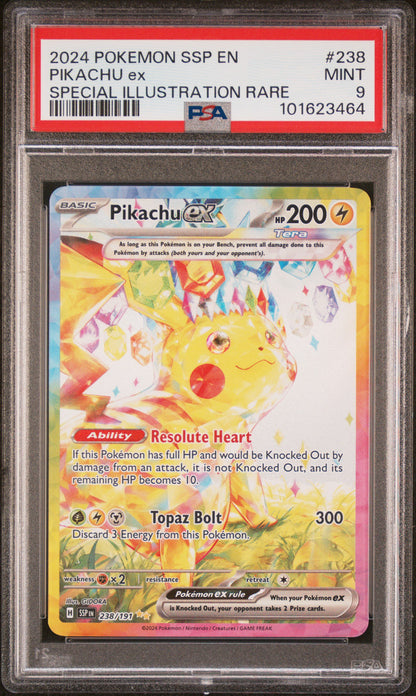Pokemon Pikachu EX 238 PSA 9 3464 Graded Trading Card
