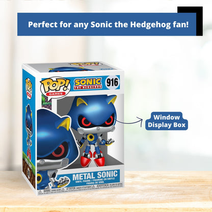 Metal Sonic Funko Pop! Games Sonic The Hedgehog - Vinyl Figure #916 with Window Display Box