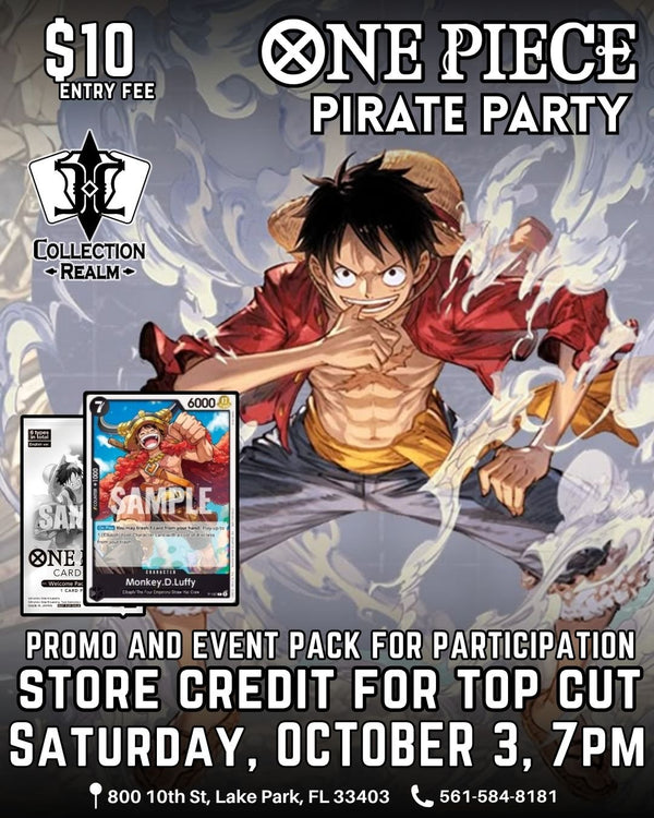 One Piece TCG Pirate Party – October 3, 2026 (Saturday 7:00 PM)