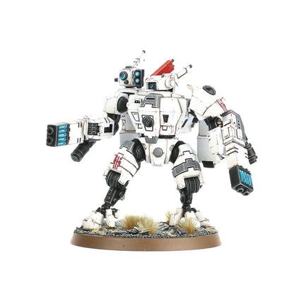 Warhammer 40K T'au Empire XV8 Crisis Battlesuit Team Miniatures Kit with Tactical Drones, Customizable Weapon Loadouts & Posable Models