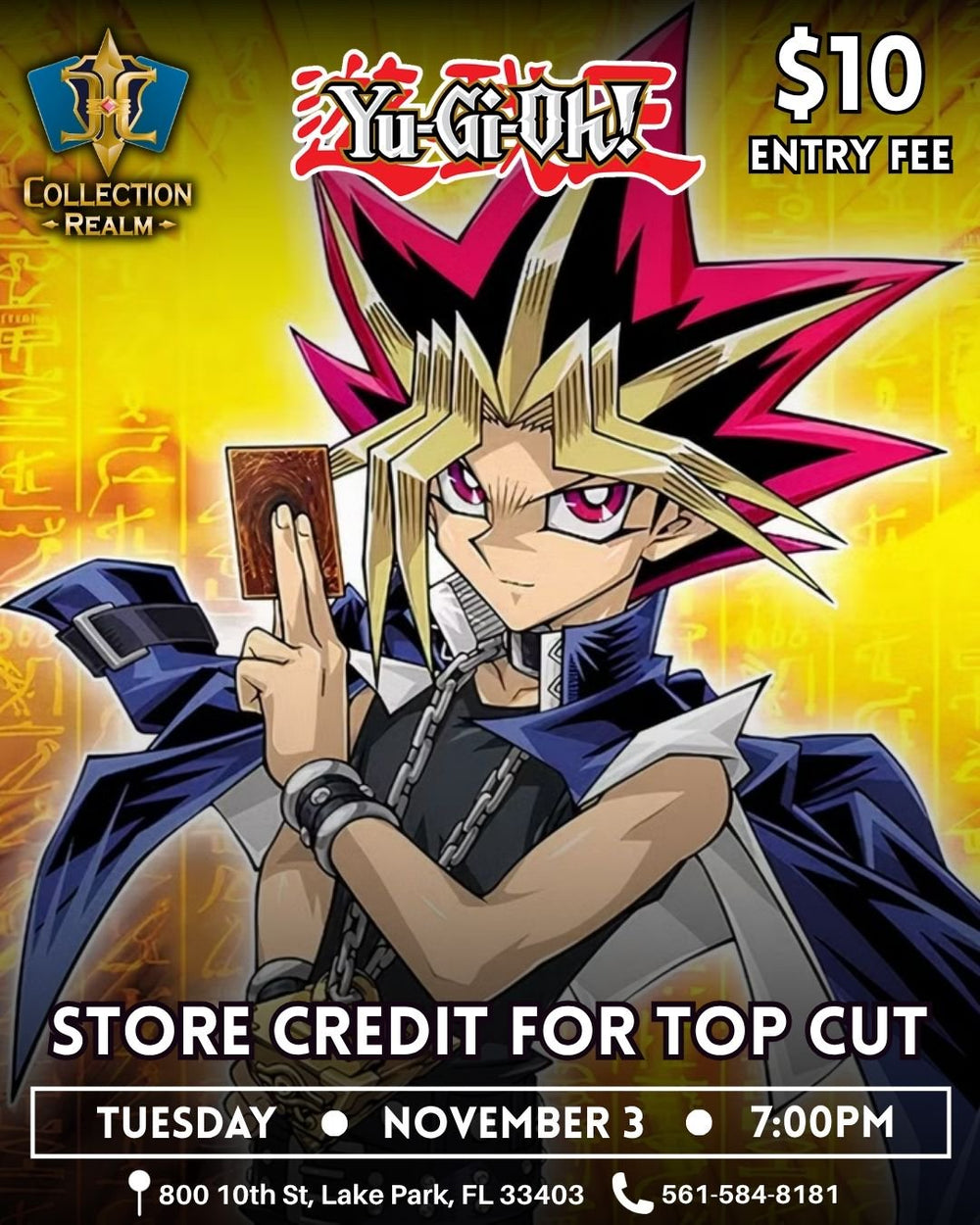 Yu-Gi-Oh! Trading Card Game Tournament – November 3 2026 (Tuesday) 7:00 PM