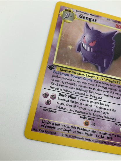 Gengar 5/62 Fossil Holo First Edition NM Pokémon Card