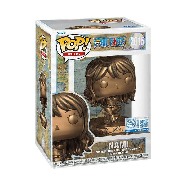 Nami #2015 Statue (Bronze) Funko Pop! Plus One Piece - Approx. 4.25" Exclusive Collectible Vinyl Figure Bundled with Display Box Protector Case