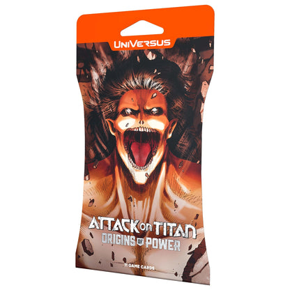 UniVersus: Attack on Titan: Origins of Power Booster Display Box - Includes 24 Booster Packs (11 Cards Ea), Deck-Building Card Game, Randomly Assorted