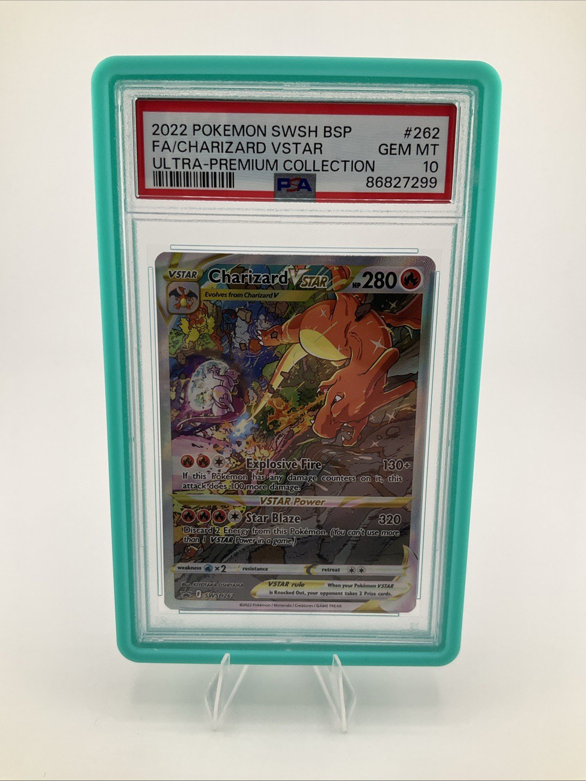 2022 POKEMON SWSH BLACK STAR PROMO #262 FULL ART/CHARIZARD VSTAR PSA 10 GEM MINT