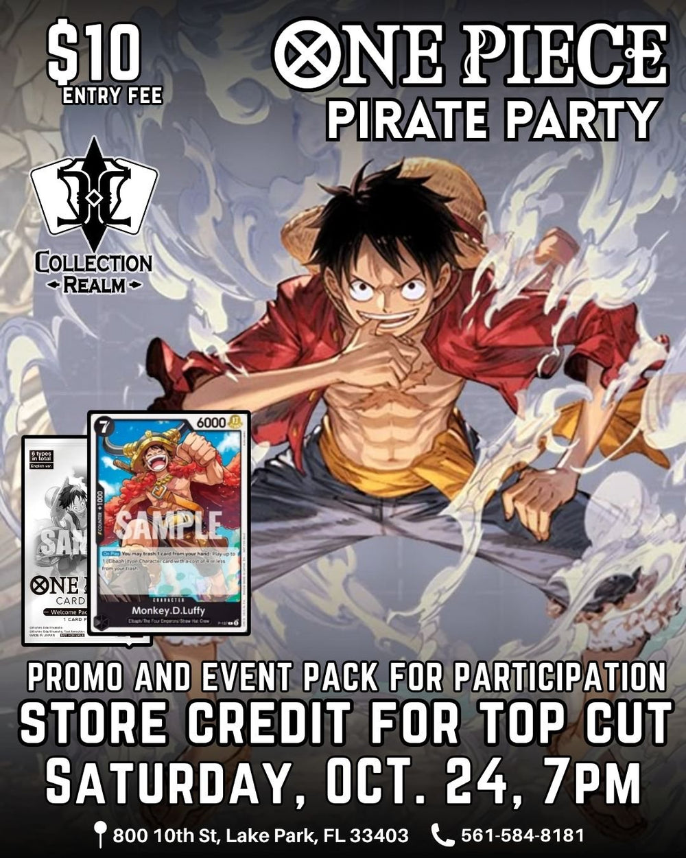 One Piece TCG Pirate Party – October 24, 2026 (Saturday 7PM)