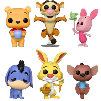 Disney Winnie The Pooh Funko Pop Vinyl Set of 6 - Includes Winnie (1512), Eeyore (1513), Piglet (1514), Rabbit (1515), Roo (1516) & Tigger (1517) - Collectible Figures with Window Display Box