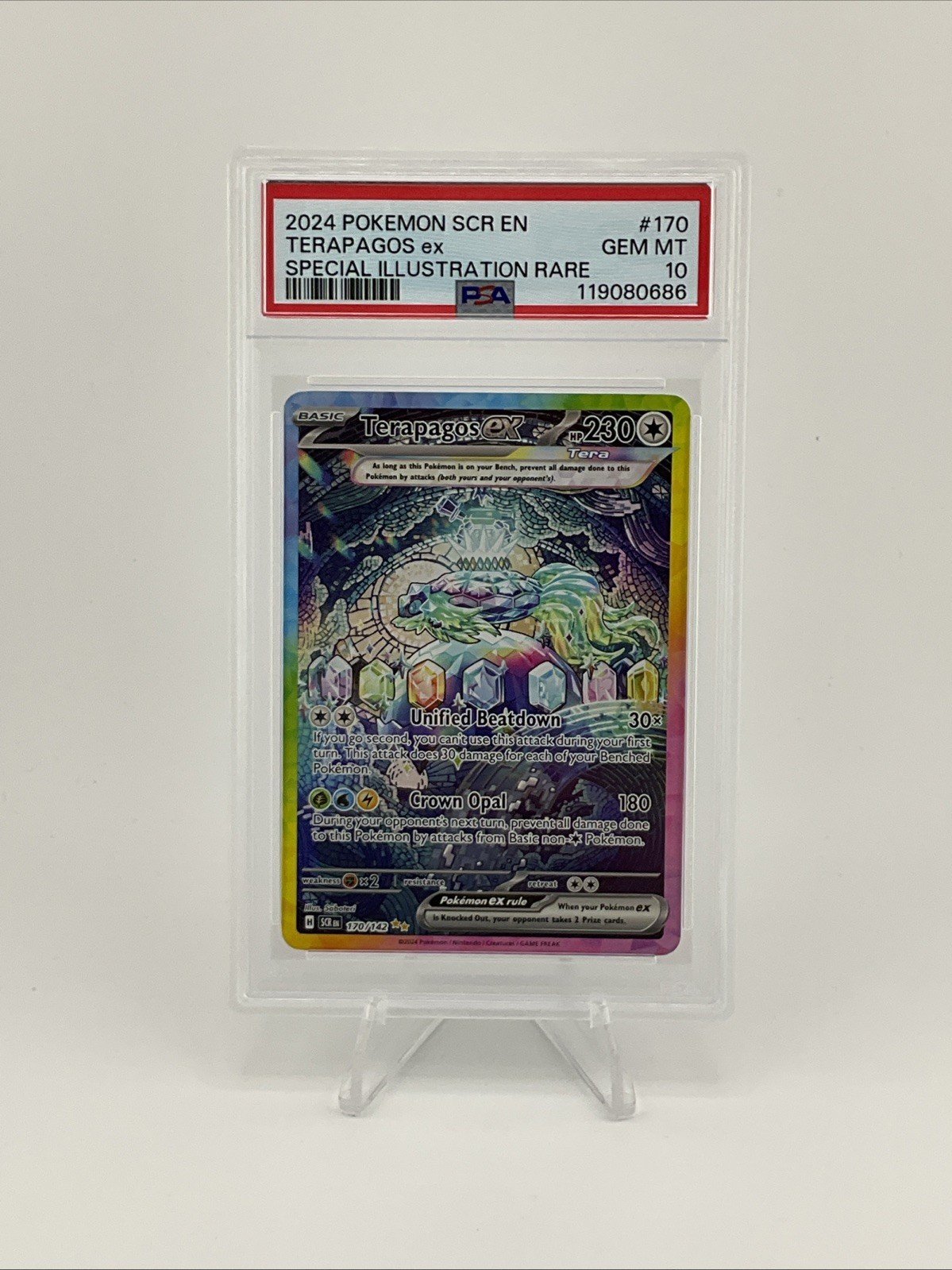 Pokémon TCG Terapagos EX Stellar Crown Card 170/142 PSA 10 Gem Mint