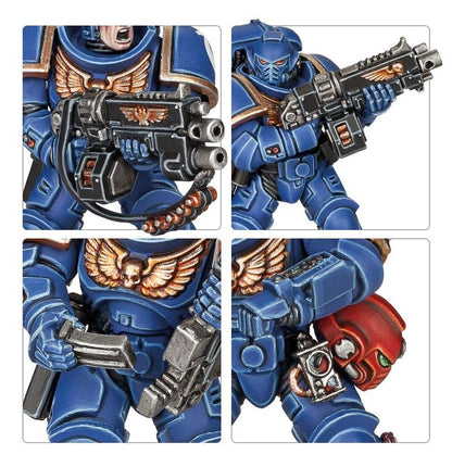 Warhammer 40K Space Marines Primaris Intercessors Squad Miniatures Set – 10 Multi-Part Plastic Figures with Bolt Rifle Options, Mk X Tacticus Armour & Citadel Bases