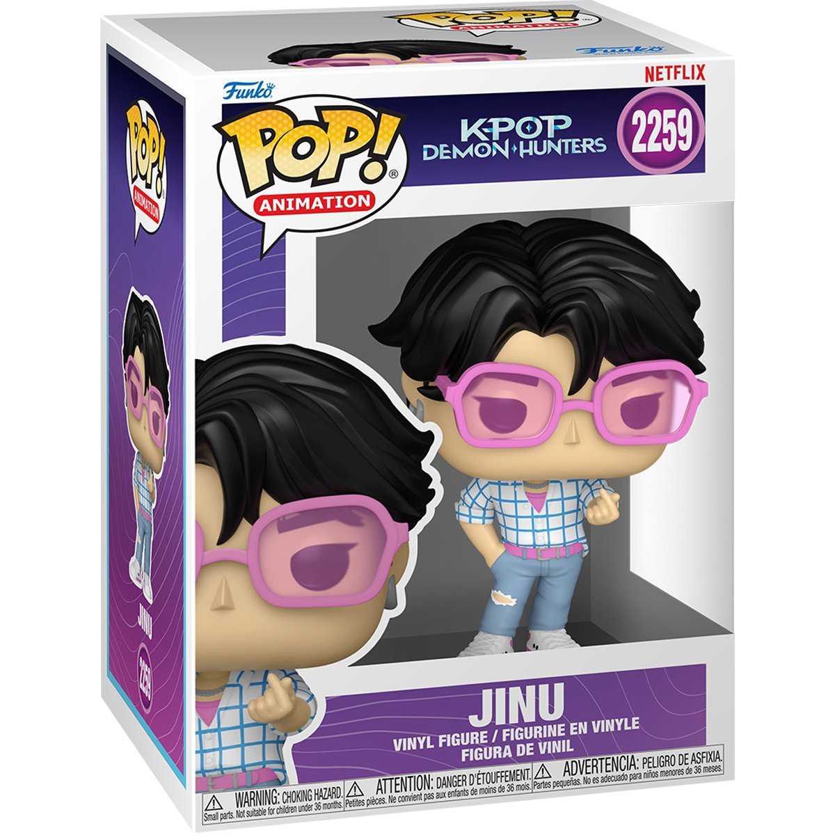 Funko Pop KPop Demon Hunters Jinu #2259 vinyl figure collectible in official display box.