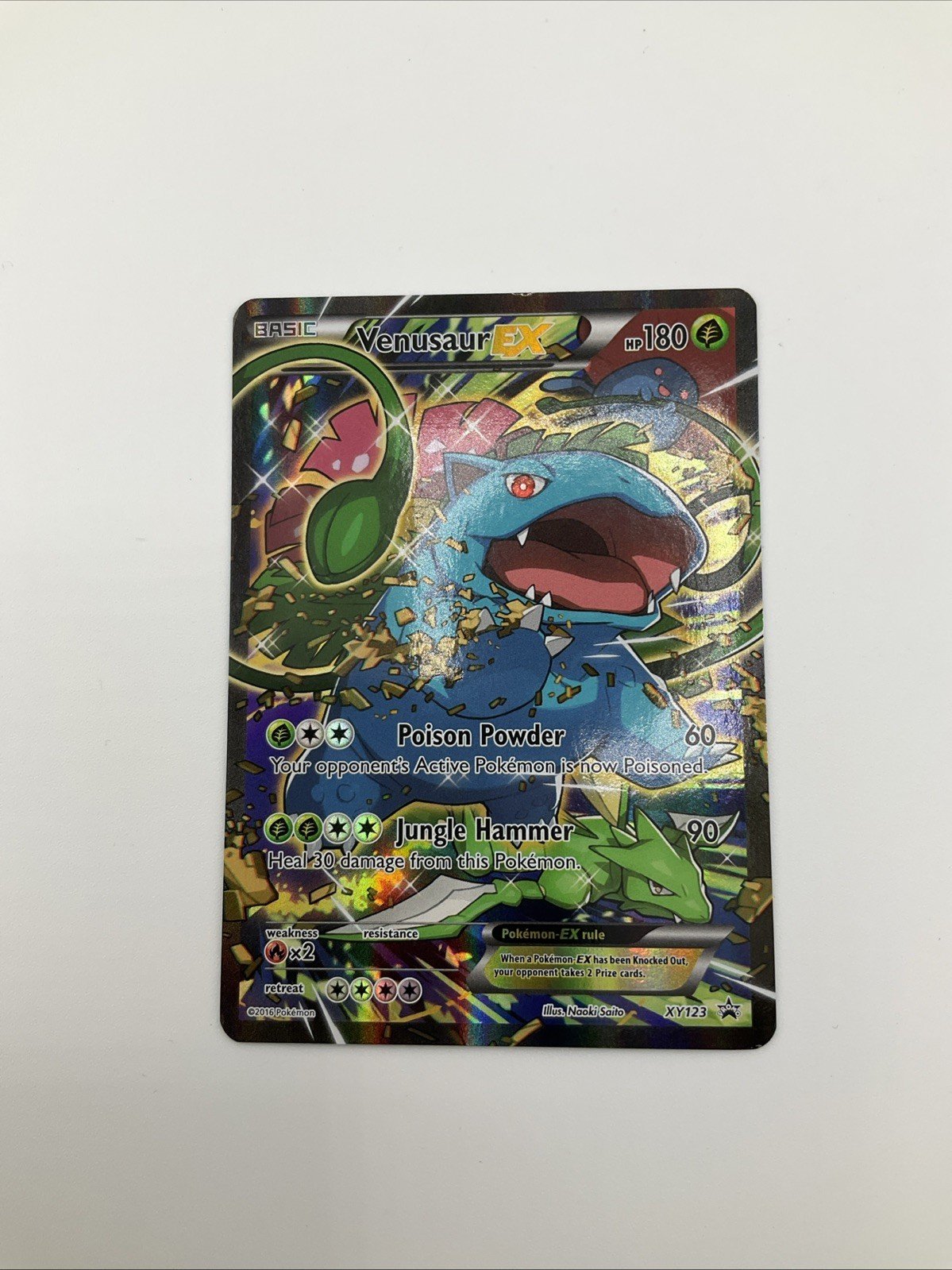 Pokémon TCG Venusaur EX Black Star Promo Full Art Holo XY123 English LP