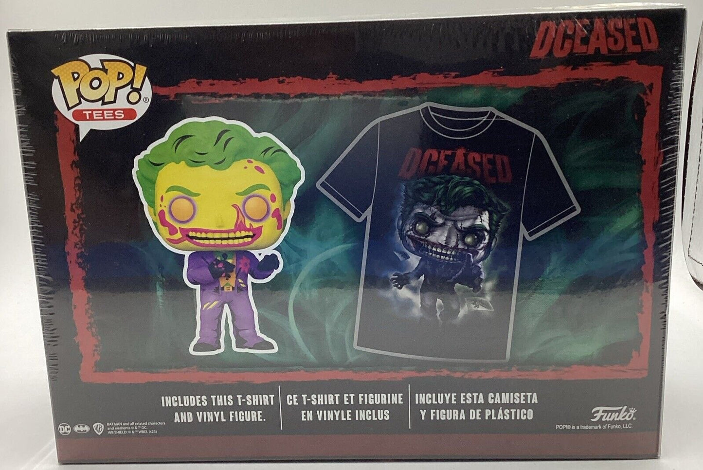 Funko POP!  Tees Dceased The Joker - Large - T-Shirt & Vinyl- GameStop Exclusive